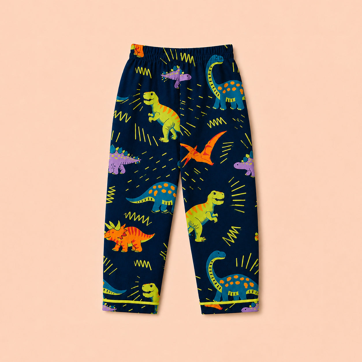 Pure Cotton Night Suit - Neon Dino
