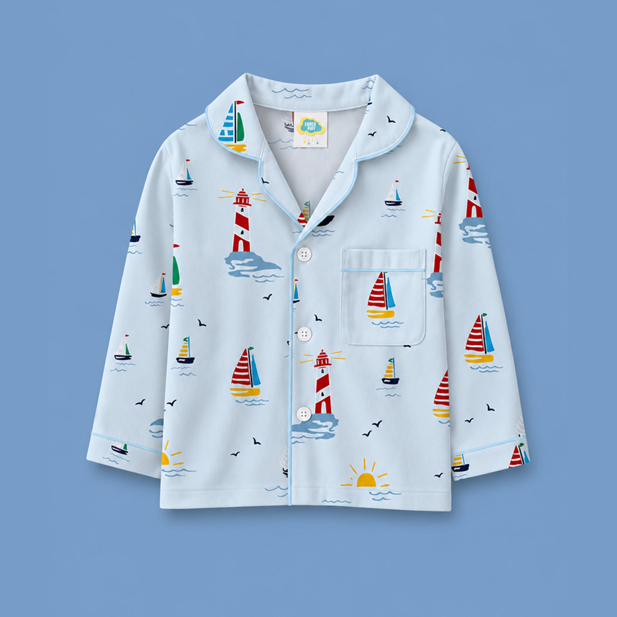 Pure Cotton Night Suit - Nautical