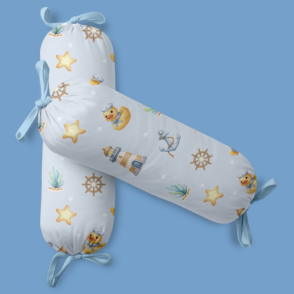 Set of 2 Organic Bolsters  - Ocean Pals