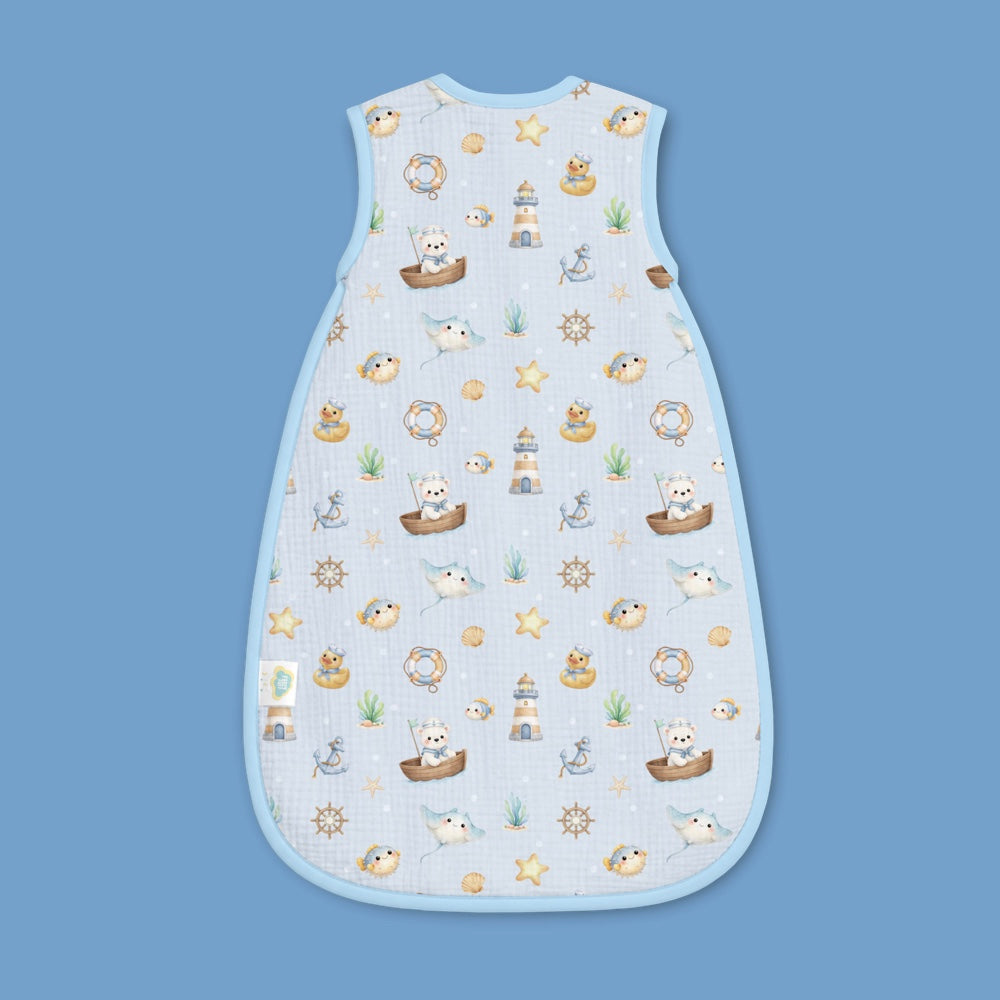 Bamboo Muslin Sleeping Bag - Ocean Pals