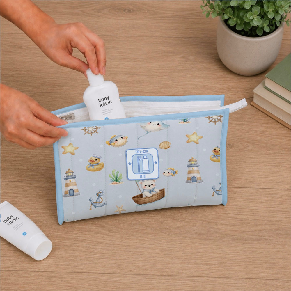 Organic Tri-Zip Utility Kit - Ocean Pals