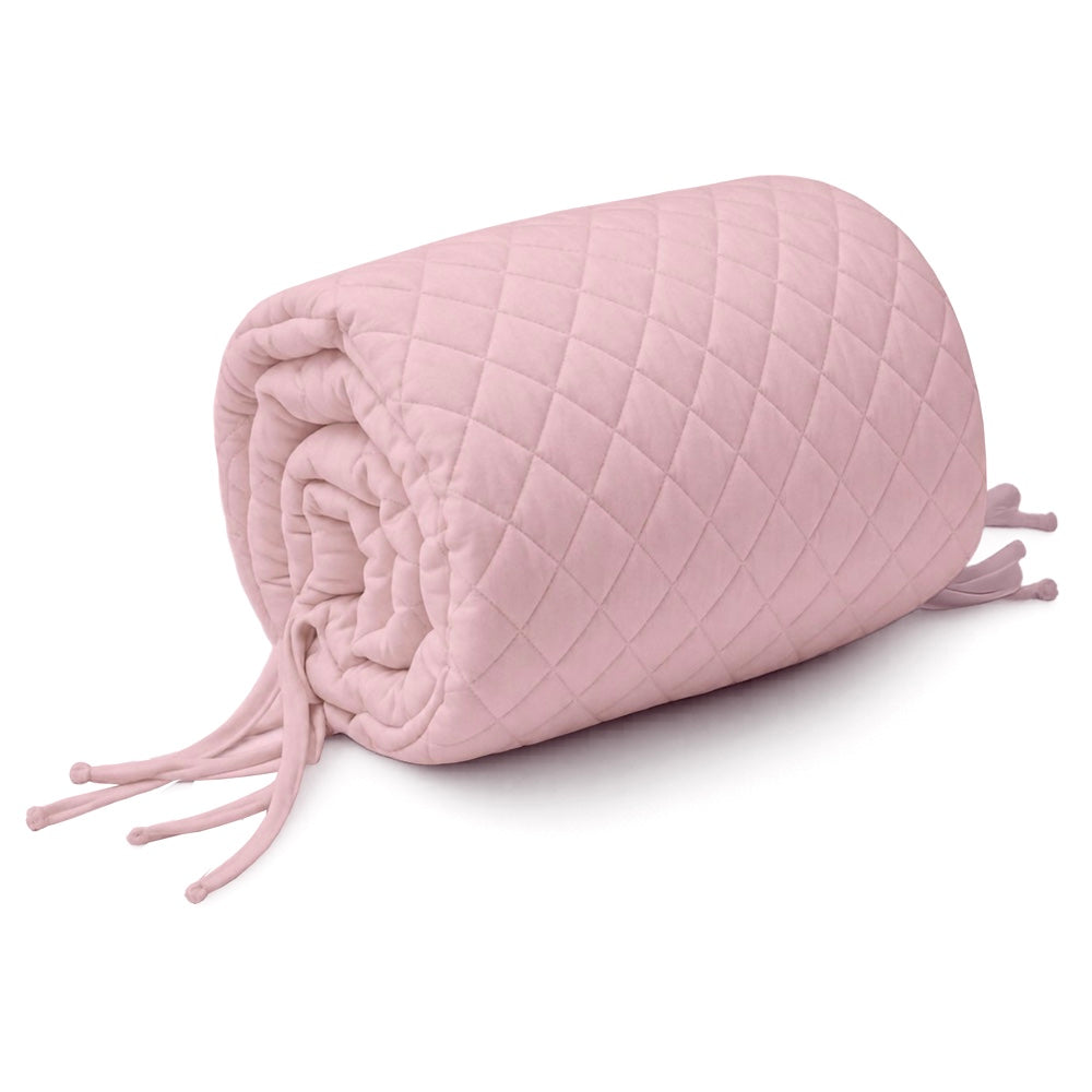 Organic Half Cot Bumper - Pink