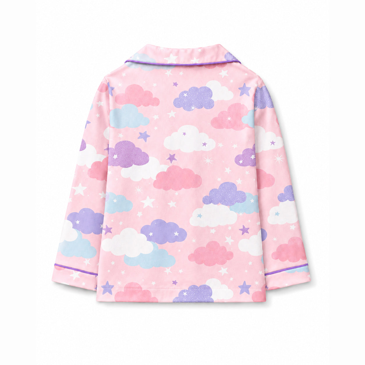 Pure Cotton Night Suit - Pink Sky