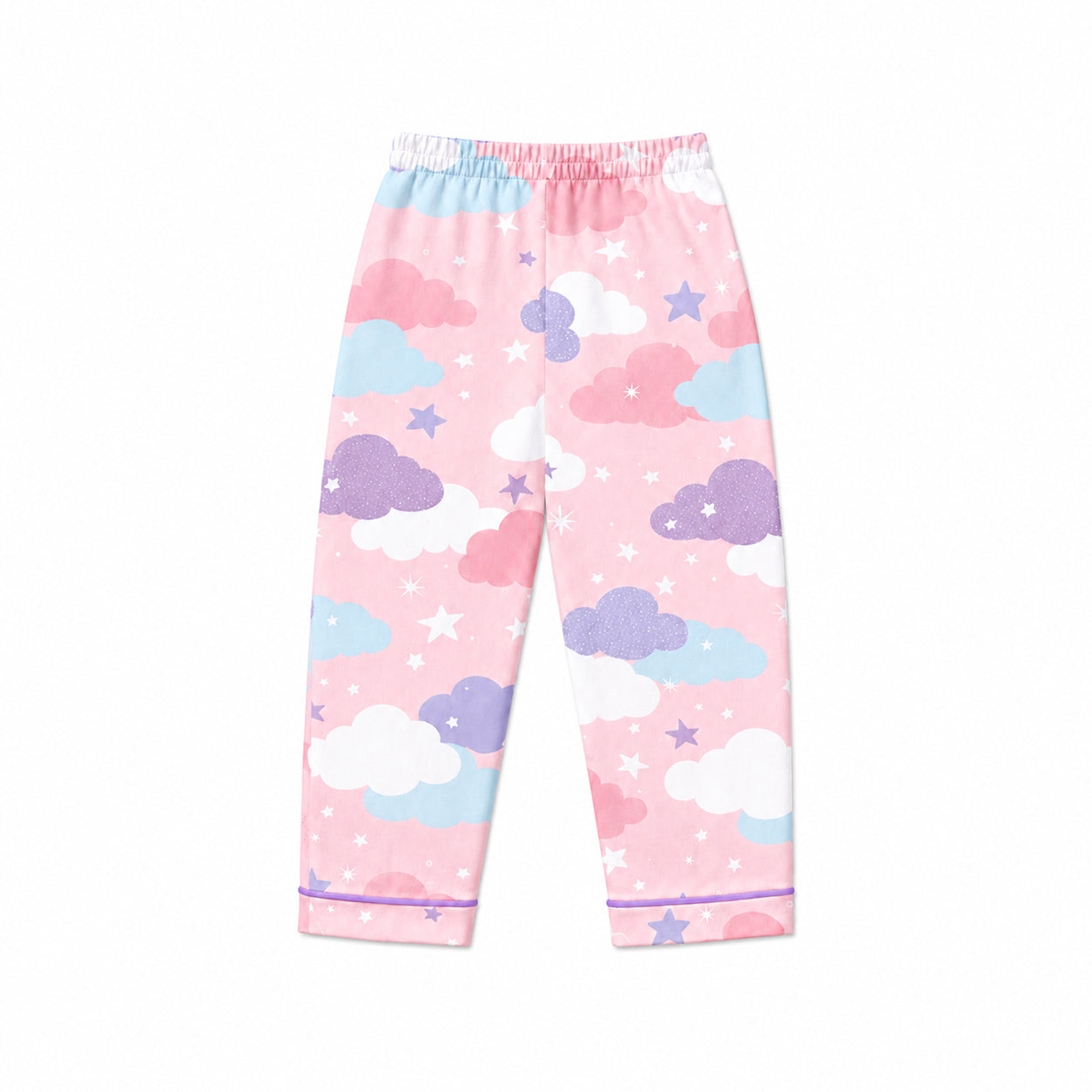 Pure Cotton Night Suit - Pink Sky