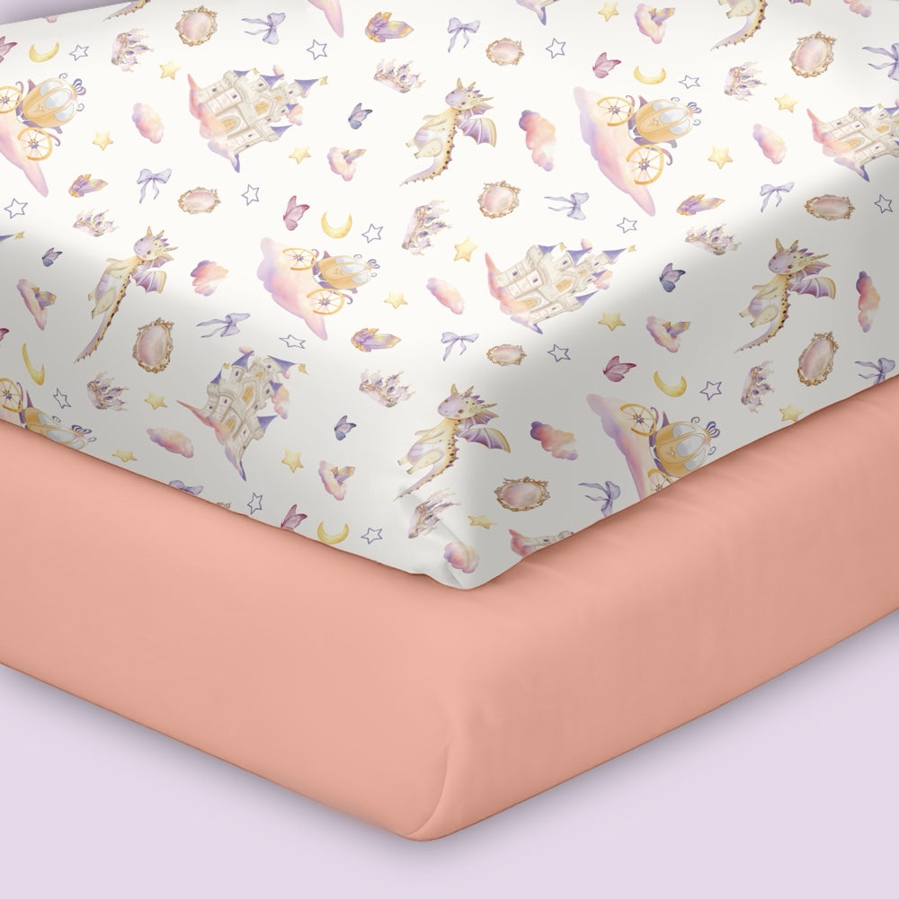 Pack of 2 Organic Fitted Sheet - Princess