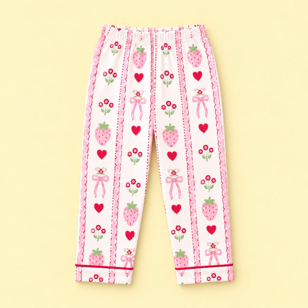 Pure Cotton Night Suit - Strawberry