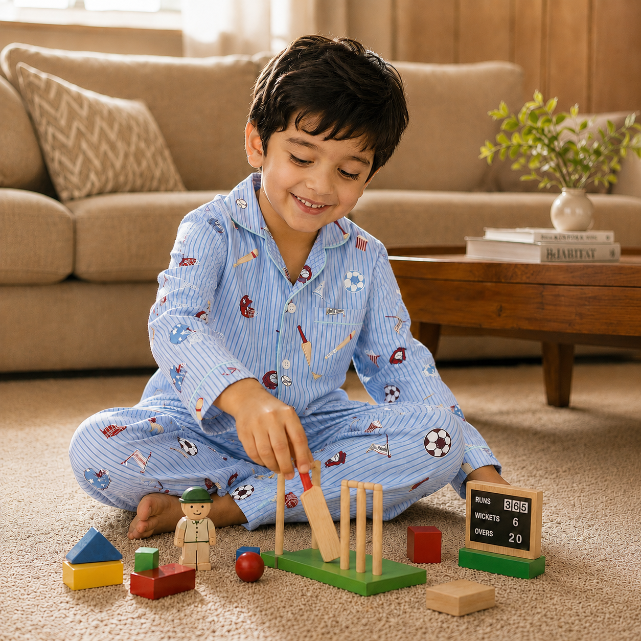 Pure Cotton Night Suit  - Sporty