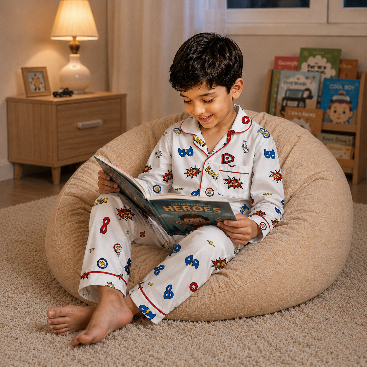 Pure Cotton Night Suit - Superhero