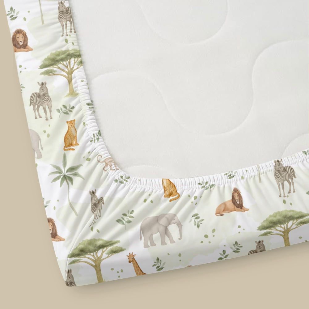 Pack of 2 Organic Fitted Sheet - Savannah