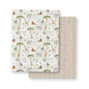 Set of 2 Organic Changing Sheet - Savannah