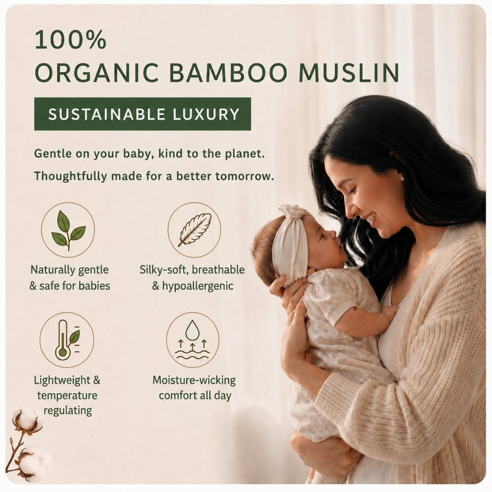 6 Pc Organic Cot Bedding Set - Savannah