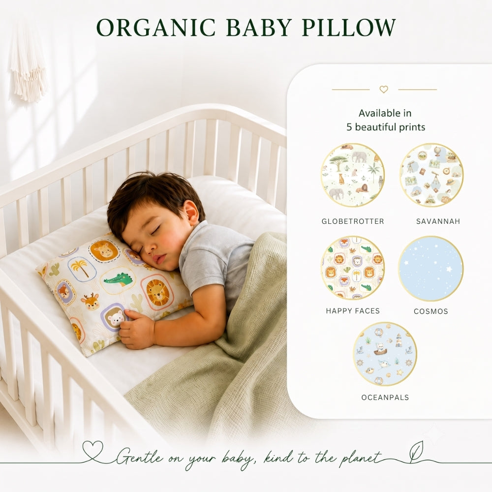 Organic Baby Pillow - Savannah