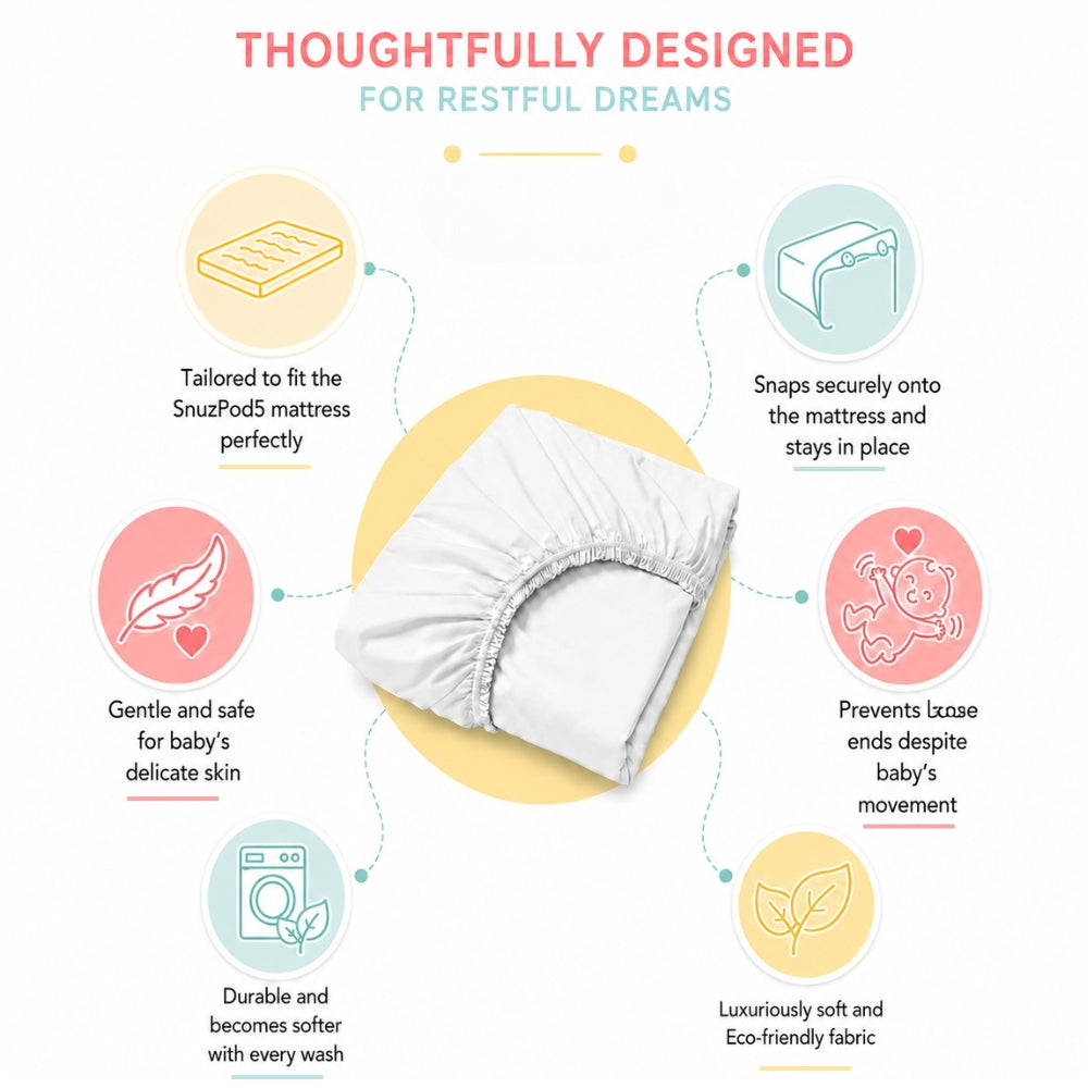 Organic Snuz Pod 5 Fitted Sheet - Savannah
