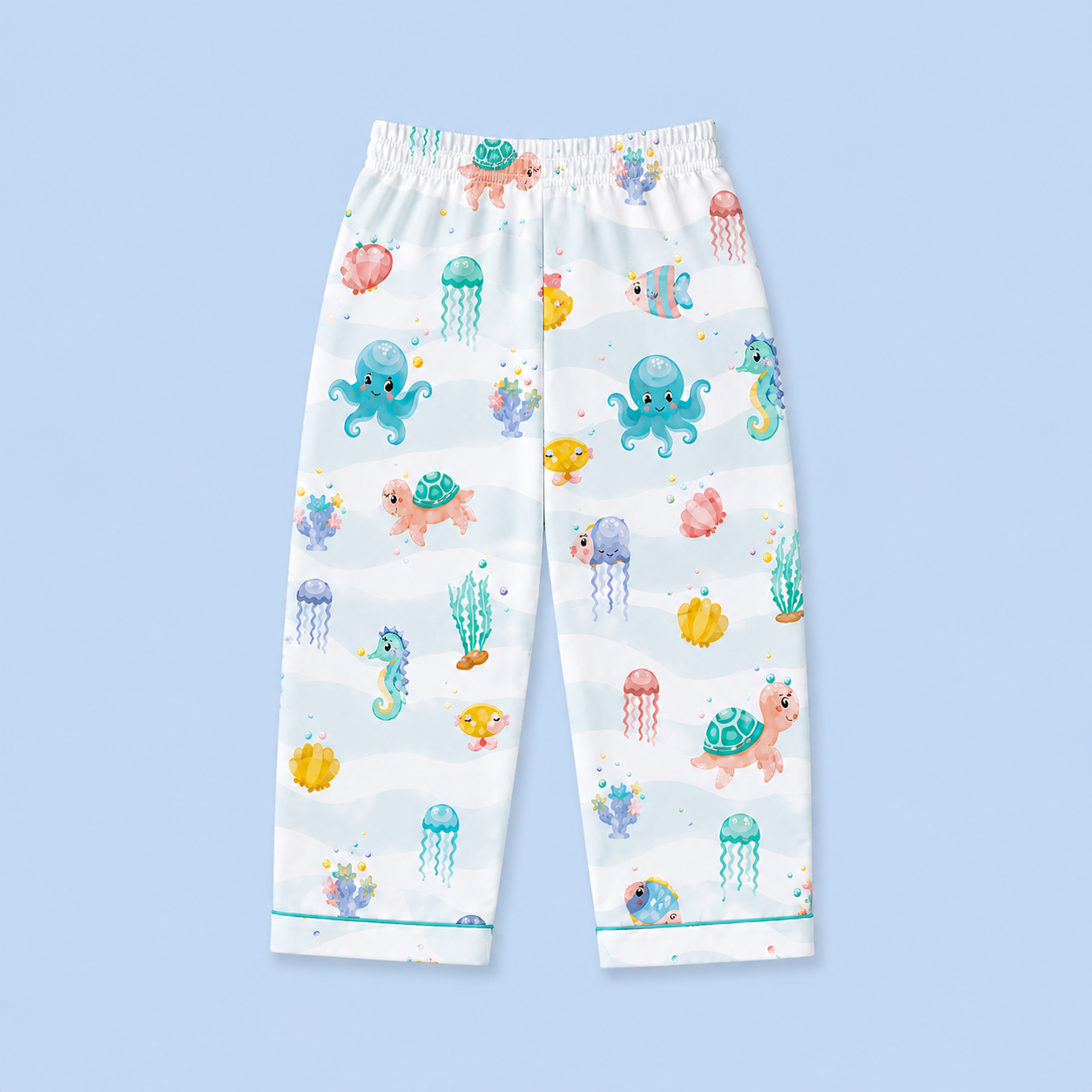 Pure Cotton Night Suit - Sea World