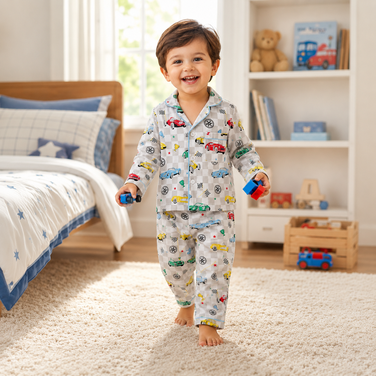 Pure Cotton Night Suit - Wheelie