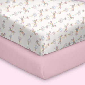 Pack of 2 Organic Fitted Sheet - Wonderland