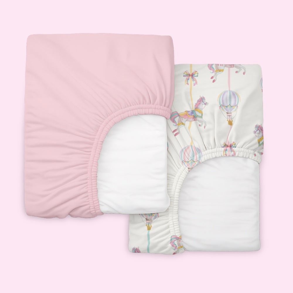 Pack of 2 Organic Fitted Sheet - Wonderland