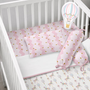 6 Pc Organic Cot Bedding Set - Wonderland
