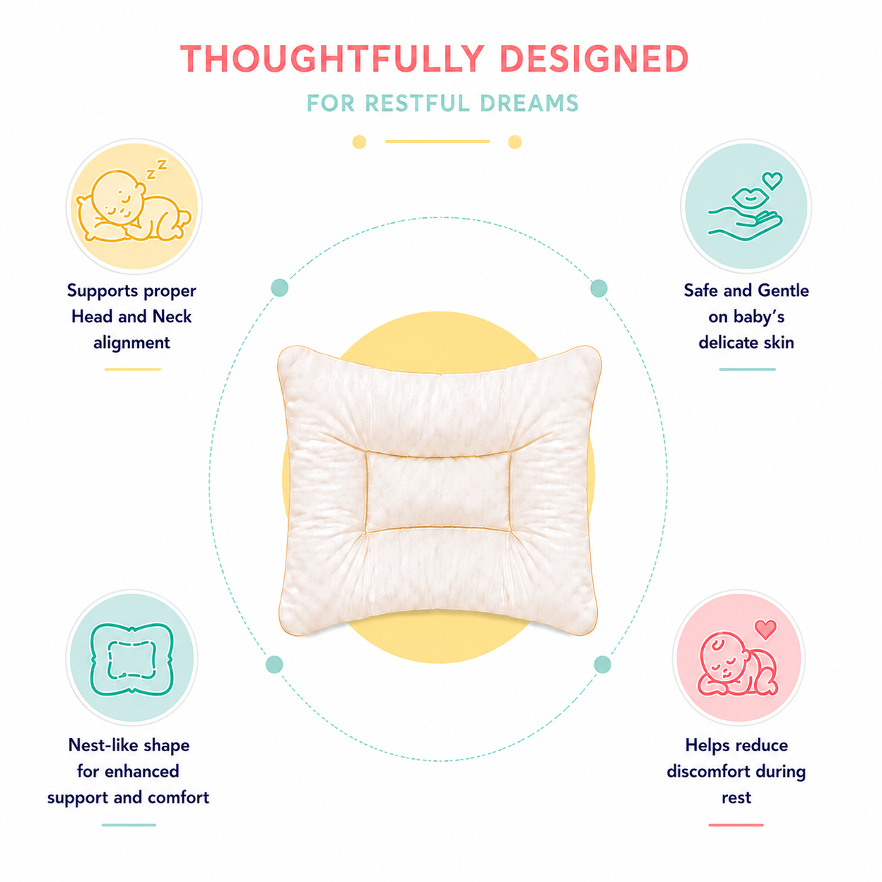 Organic Baby Head Nest - Wonderland