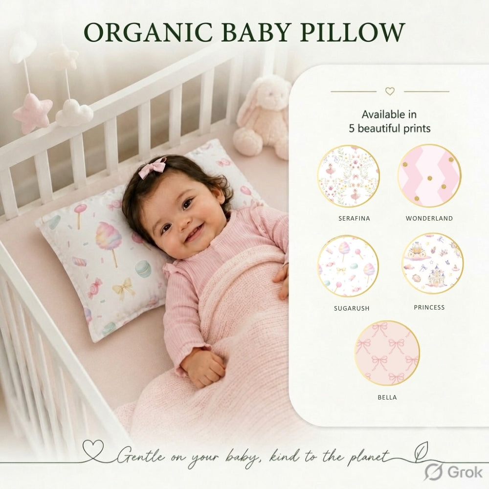 Organic Baby Pillow - Wonderland