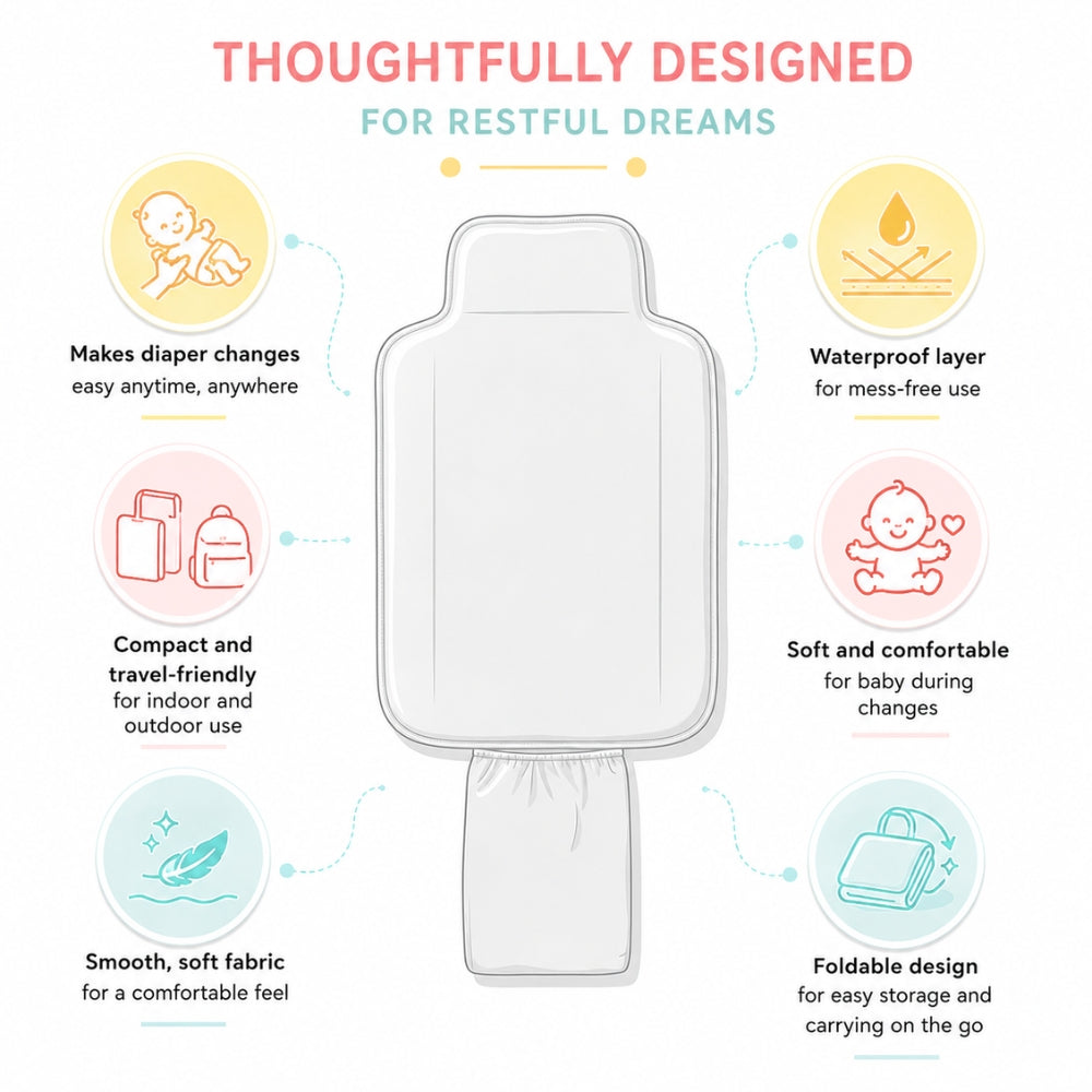 Organic Portable Changing Mat - Wonderland