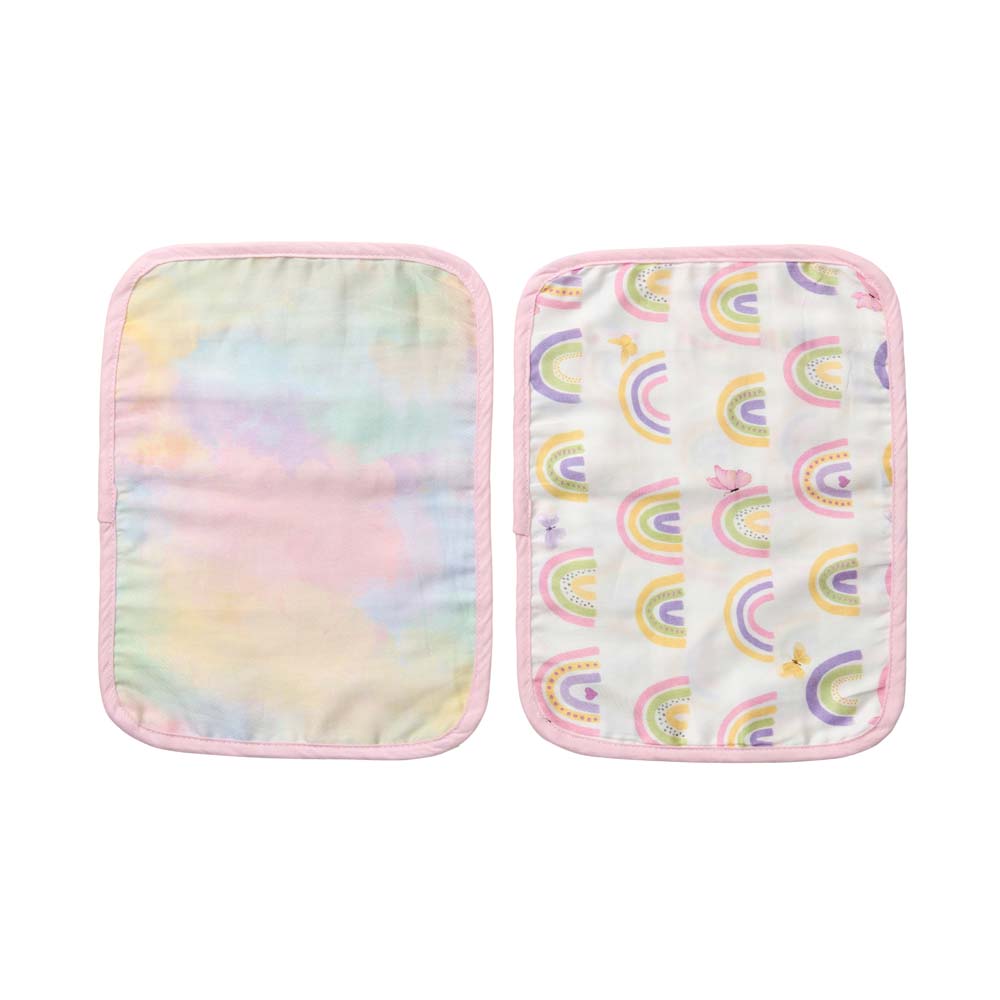 Set of 2 Organic Rai Pillow Cover - Rainbow Dreams