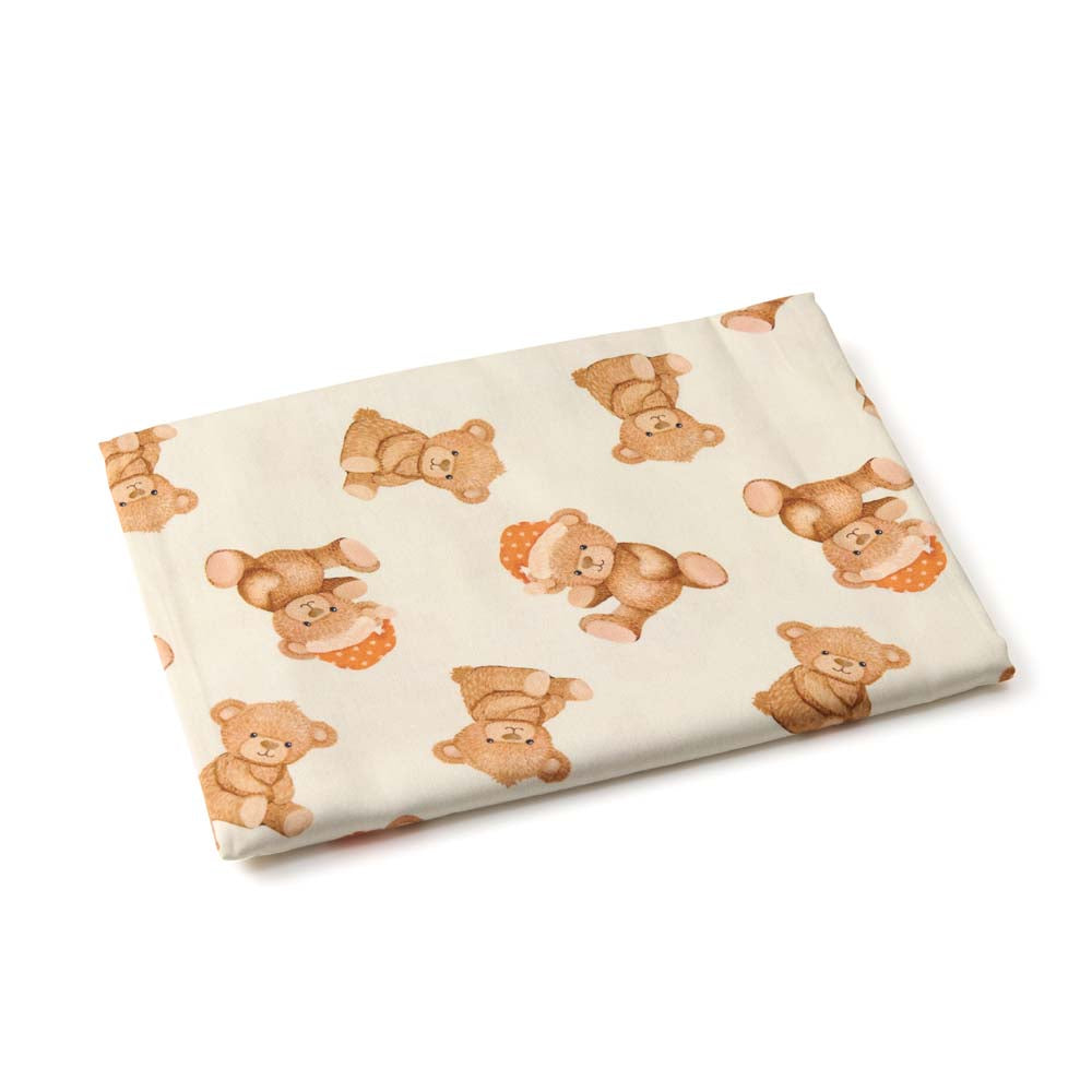 Organic Cot Bedsheet - Cuddle Bear