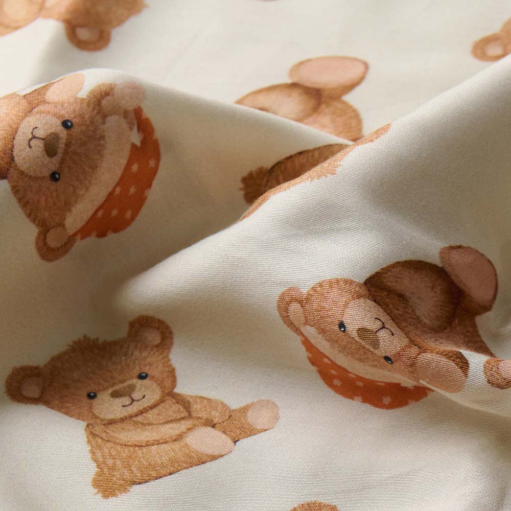 Organic Cot Bedsheet - Cuddle Bear