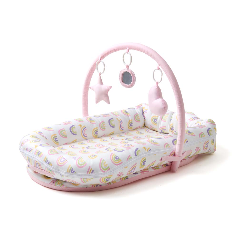 Organic Baby Cocoon Play Gym - Rainbow Dream