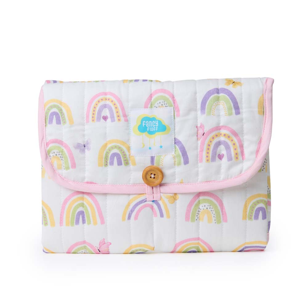 Organic Portable Changing Mat - Rainbow Dreams