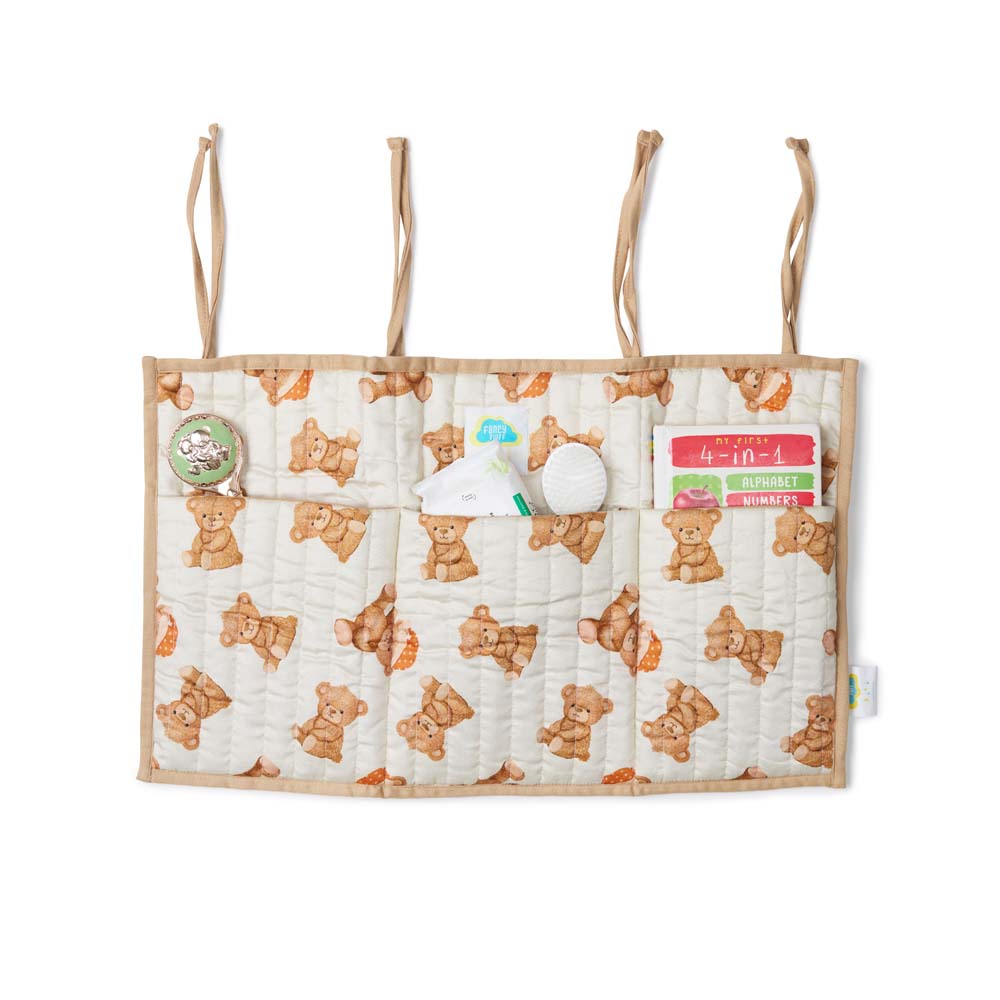 Organic Crib Organiser - Cuddle Bear