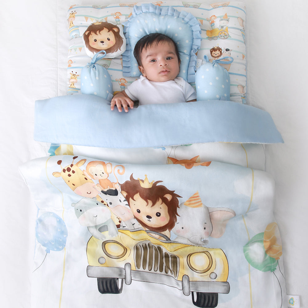 6 Pc Organic New Born Bed Set - Joy Ride