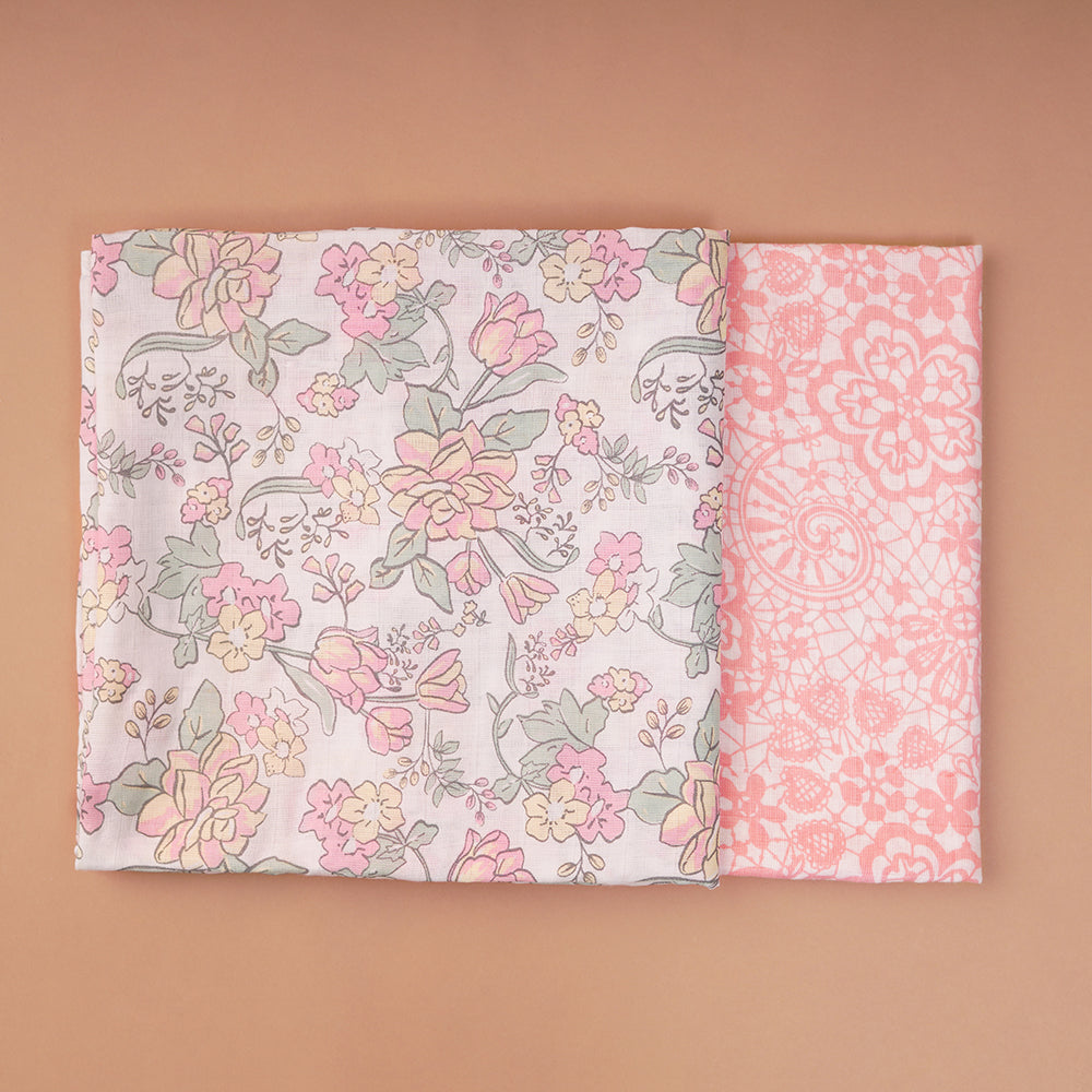 Pack of 2 Bamboo Muslin Swaddles - Bloom