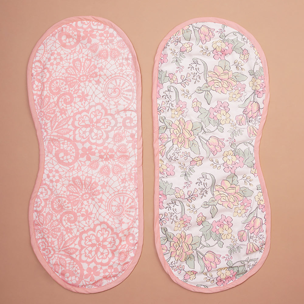 Pack of 2 Bamboo Muslin Burp Cloths - Bloom