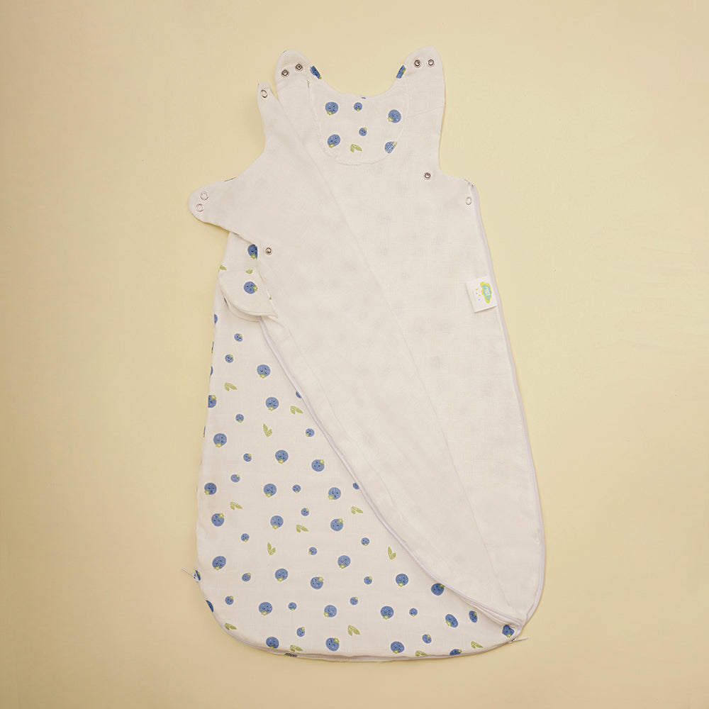 Bamboo Muslin Sleeping Bag - Blueberry