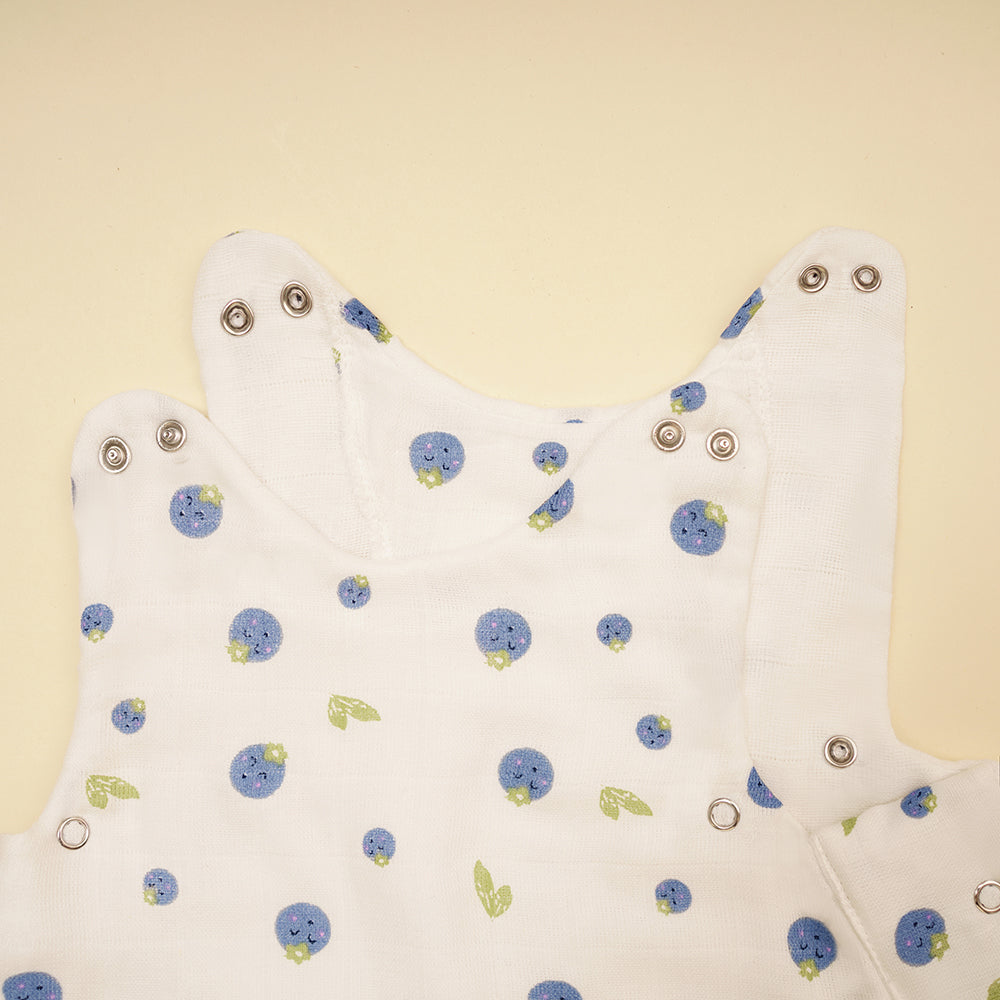 Bamboo Muslin Sleeping Bag - Blueberry