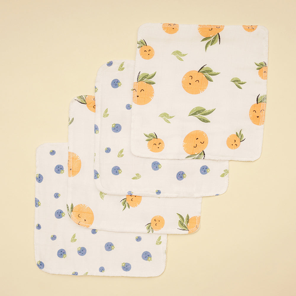 Pack of 4 Bamboo Muslin Napkins - Jolly