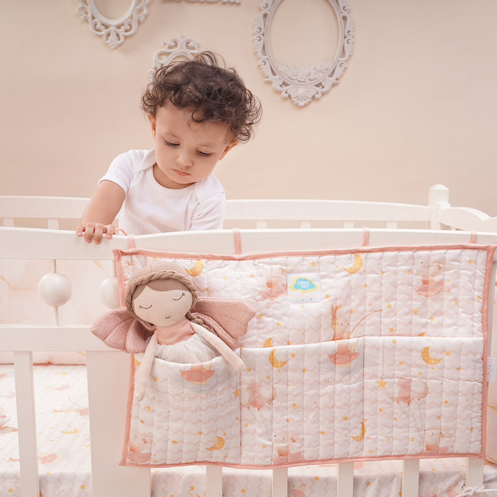 Organic Cotton Crib Organiser - Day Dream