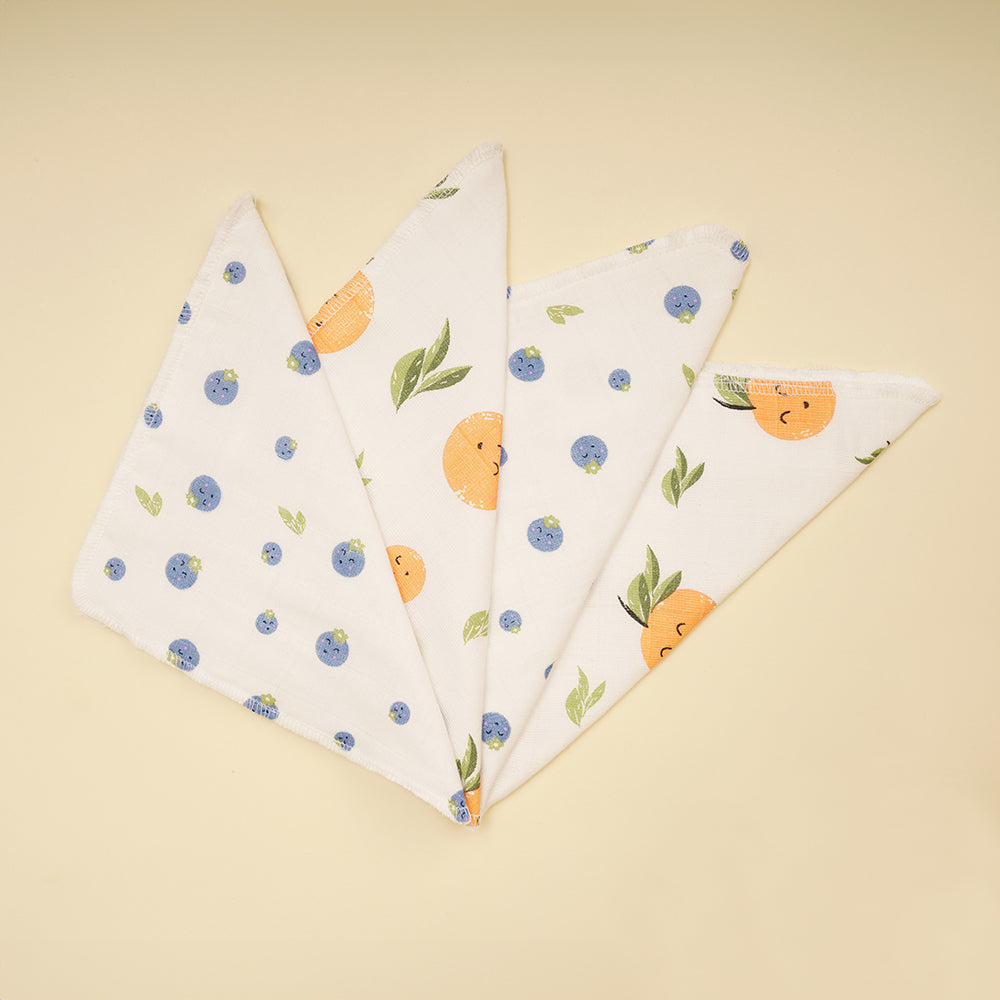 Pack of 4 Bamboo Muslin Napkins - Jolly