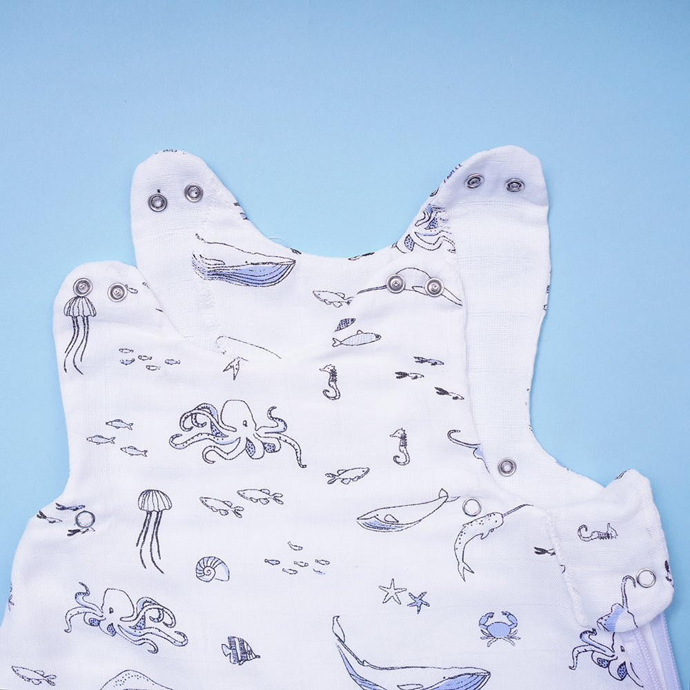 Bamboo Muslin Sleeping Bag - Sea Life