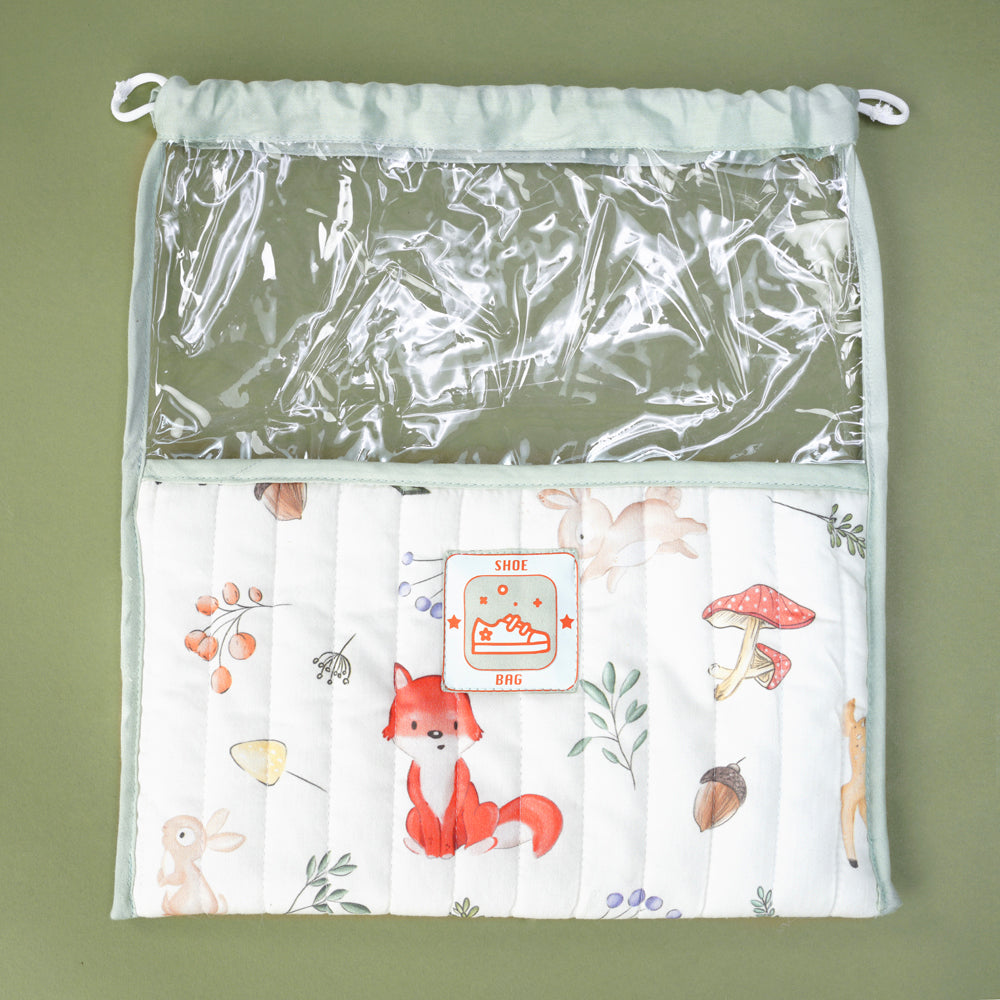 Organic Cotton Shoe Bag - Woodland