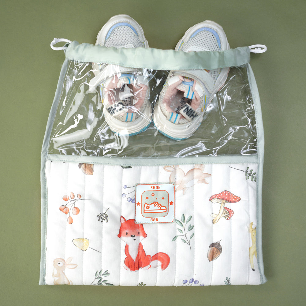 Organic Cotton Shoe Bag - Woodland