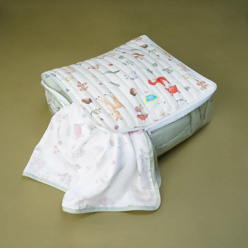 Organic Cotton  Storage Bag - Woodland