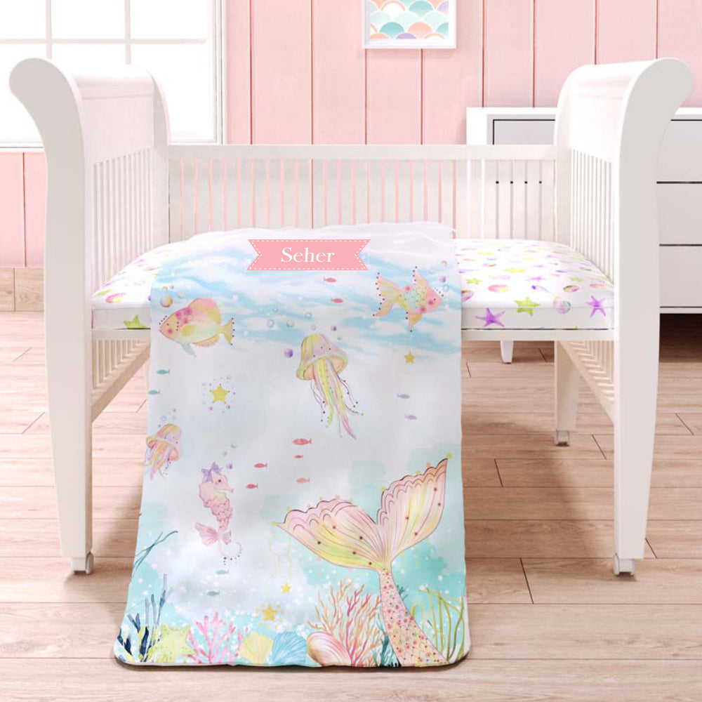 Organic Toddler Comforter - Sea Fantasy