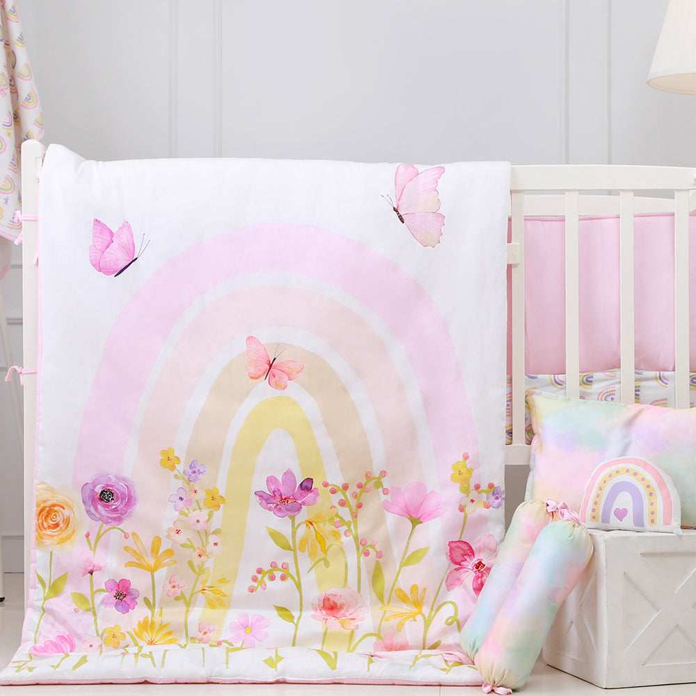 Organic Toddler Comforter - Rainbow Dreams