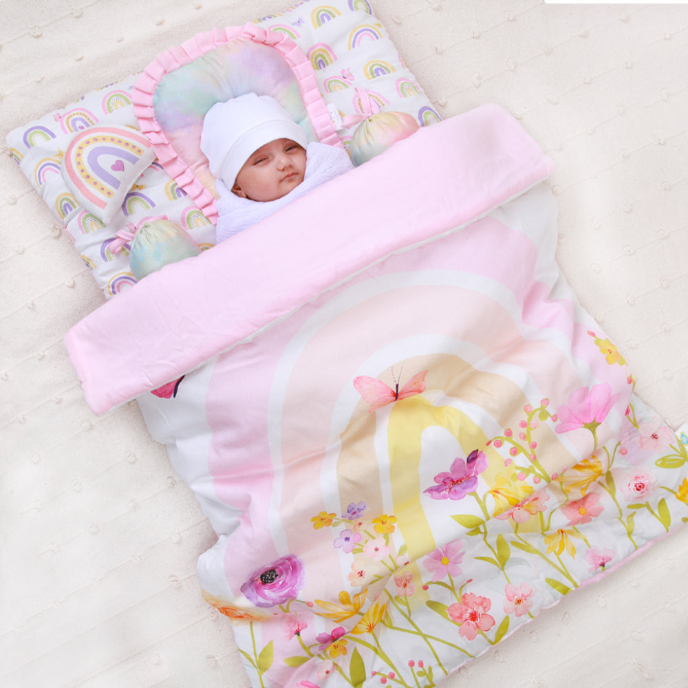 Organic Baby Comforter - Rainbow Dreams