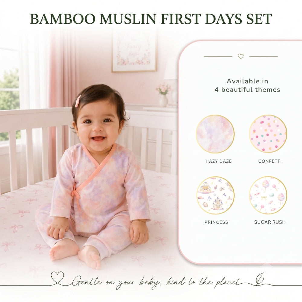 Bamboo Muslin First Days Set - Confetti