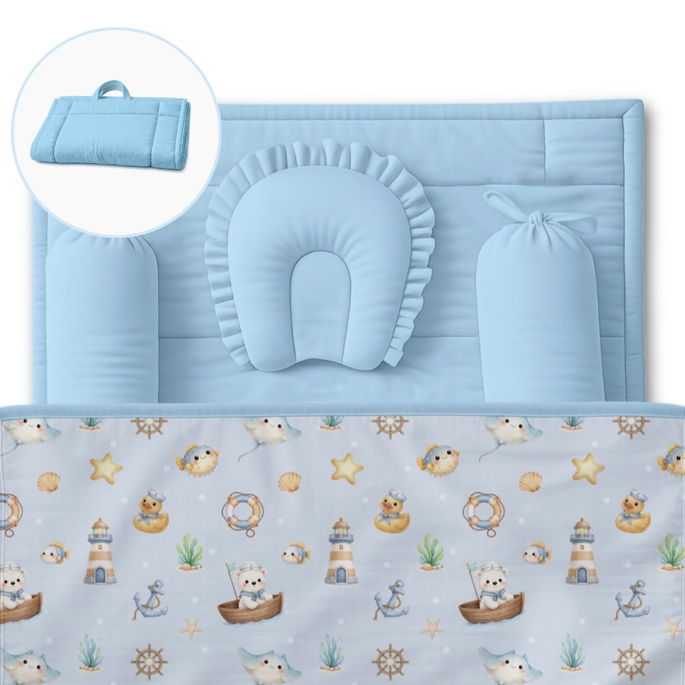 5 Pc Bamboo Muslin Nap Pack - Bay Breeze