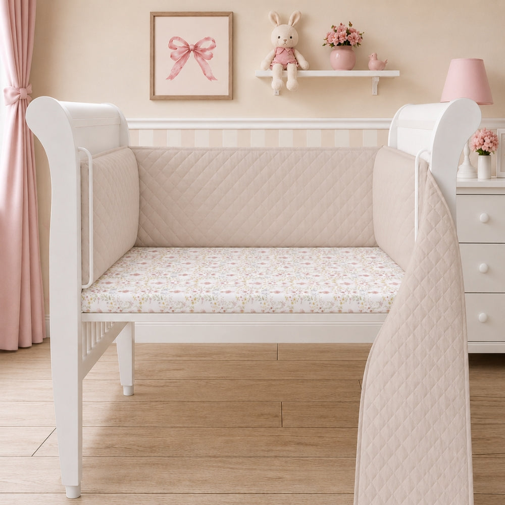 Organic Full Cot Bumper - Cream