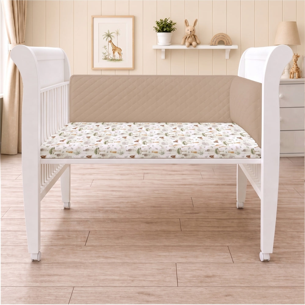 Organic Half Cot Bumper - Beige